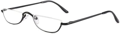 Half Frame Leesbril Met Lente Scharnieren voor Dames en Heren - Slanke Semi Randloze Lens