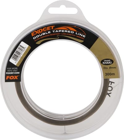 Fox Exocet Double Tapered Line - Trans Khaki - Nylon Vislijn - 0.30-0.50 - 300m - Khaki