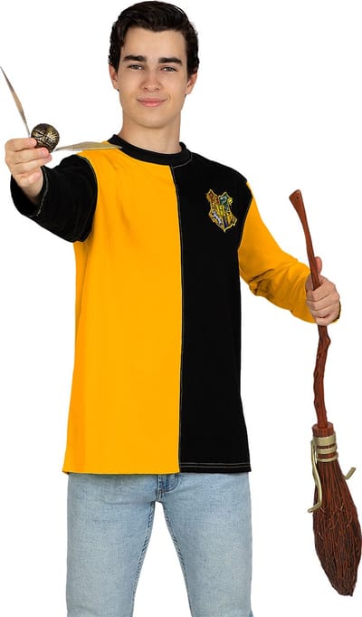 Funidelia | Carlo Kannewasser Toverschool Tshirt Harry Potter voor mannen - Films & Series, Tovenaars, Gryffindor, Hogwarts - De beste nerd-merchandise en cadeaus voor echte fans met Kerstmis, verjaardagen of een speciale gelegenheid - Geel