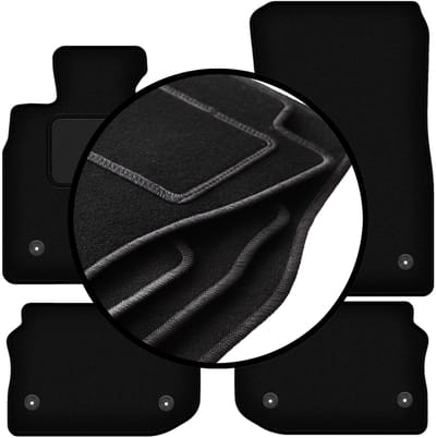 Complete set veloursmatten voor: BMW 5 F10 sedan (VELCRO) (2010-2013)