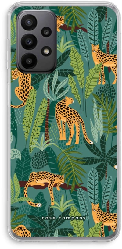 Case Company® - Hoesje geschikt voor Samsung Galaxy A23 hoesje - Luipaard 2 - Soft Cover Telefoonhoesje - Bescherming aan alle Kanten en Schermrand