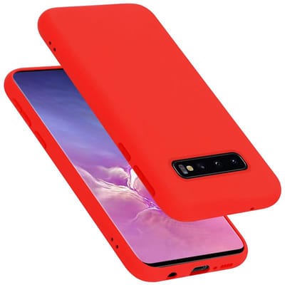 Cadorabo Hoesje geschikt voor Samsung Galaxy S10 4G in LIQUID ROOD - Beschermhoes gemaakt van flexibel TPU silicone Case Cover