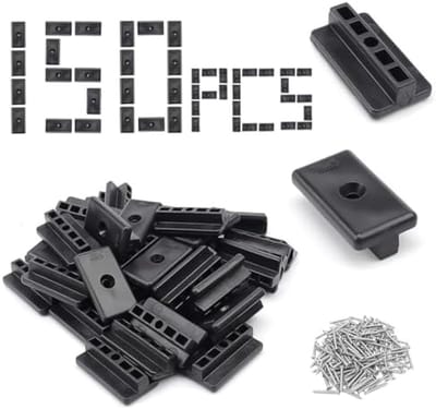 PromoHome 150 stuks terras montageclips set - 6 mm kunststof afstandhouders voor composiet vlonderplanken