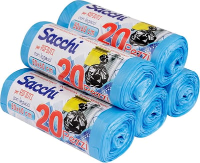 Vuilniszakken - Afvalzakken - Huishoudelijk Gebruik - Anti-scheur - 50 Liter - Blauw