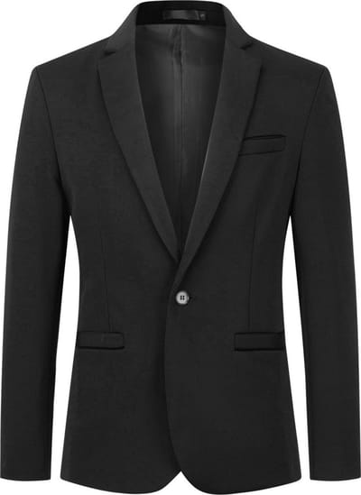 ALLTHEMEN Heren Stretch Blazer Slim Fit Jasje - Zakelijk Pak Jasje - XS