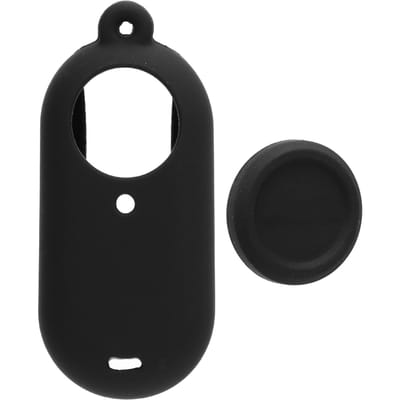 Siliconen Beschermhoes Set voor GO 3S Duimcamera Beschermhoes en Lensdop met Lanyard Zwart zwart