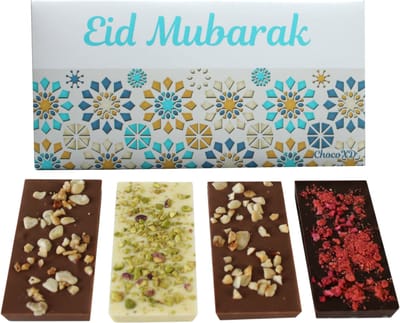 Eid Cadeau - Eid Mubarak Chocoladecadeau - Fairtrade - Brievenbuspakket - Eid gift - Handgemaakte chocolade