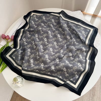 Zijden sjaal-stijl zijden sjaal voor dames - Kleurblokkenprint - Fris en delicaat - Decoratieve shawl over shirts-SJ0220 Benut je gevoel voor mode optimaal!