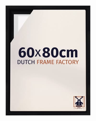 Baklijst 60x80 cm - Zwart Mat - Geschikt voor Canvasdoek - MDF Baklijst Lausanne