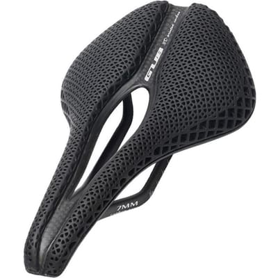Housse de coussin de selle de vélo extra rembourrée Selle de vélo imprimée en 3D pour hommes/femmes Selle de vélo en fibre de carbone black