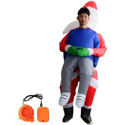Opblaasbaar Kerstman Kostuum Grappige Kleding Kerstman Kostuum Lucht Opblazen veelkleurig
