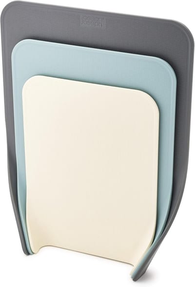 Famanu - Snijplanken Set – 3-delig – Ruimtebesparend – Blauw/Grijs/Wit