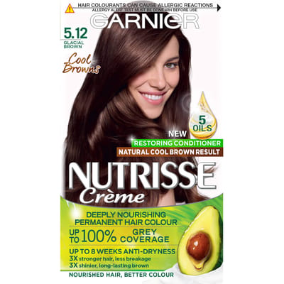 Garnier Nutrisse Permanente Haarverf (Verschillende tinten) - 5.12 Glacial Brown