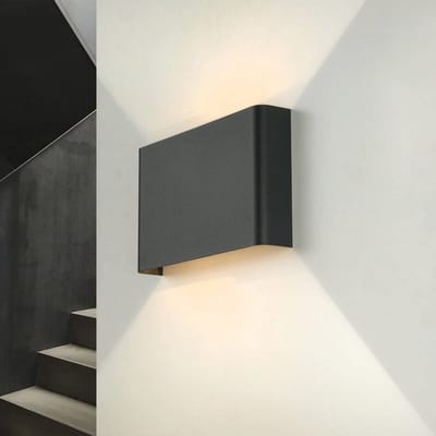 Moderne wandlamp Up Down voor binnen - platte wandlamp met indirecte verlichting, kanaal voor trappenhuis, 2-lichts G9