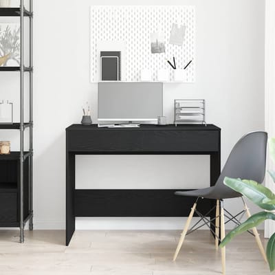 vidaXL - Bureau - 101x50x76,5 - cm - spaanplaat - zwart - eikenkleurig