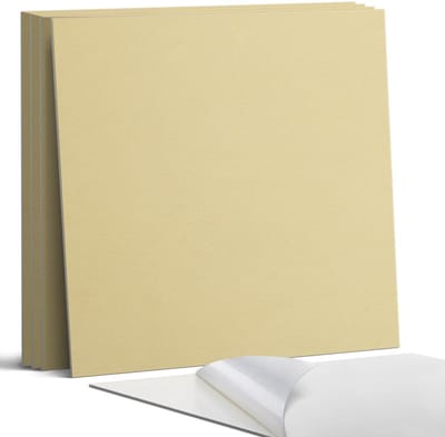 Coloray Wandpanelen Zelfklevend - Pastelgele kleur Zelfklevende Wandpanelen - 50 cm x 50 cm - Romig Wandpaneel PVC - 4 stuks - Eénkleurige Wandpanelen Zelfklevend - Wandpanelen Keuken - Wandpaneel Badkamer