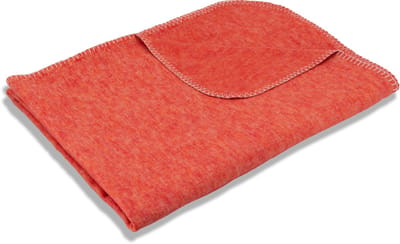 sleepling 75 x 120 cm plaid | knuffel deken | sofa- of woondeken | van katoenmix | wasbaar op 30 graden | Made in Germany | oranje