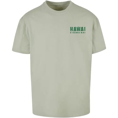 Merchcode - Hawai Oversized Heren Tshirt - M - Groen
