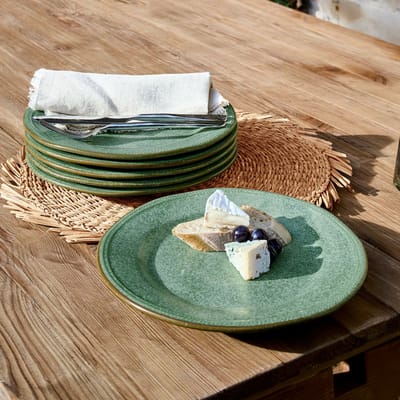LOBERON Bord set van 6 Norrvik groen