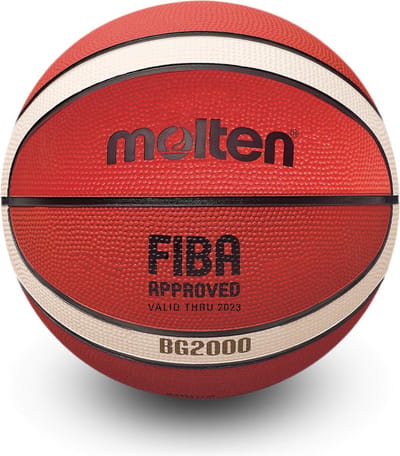 Molten BG2000 recreatie basketbal voor in- en oudoor gebruik - maat 6 (dames) - oranje/crÃ©me