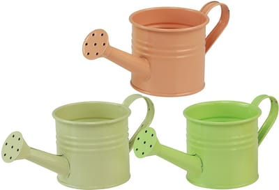Decoratieve gieterplantenbakset, metaal, 8-delig, veelkleurig, 16,5x7