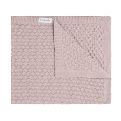 Baby's Only Gebreide wiegdeken - Baby deken Sky-Chunky - Dekentje voor meisjes - 0.7 TOG - 70x95 cm - Oud Roze