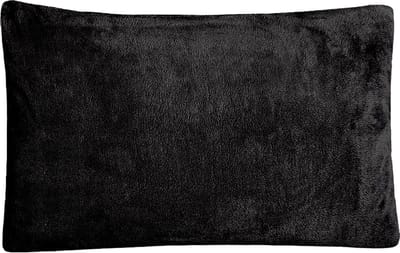 Decoware teddy fleece - kussensloop - zwart - per stuk - 60x70 cm