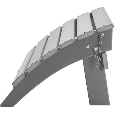 Adirondack Voetenbank 16,9L x 18,9B x 13H Inch HDPE Opvouwbaar Voetensteun Grijs