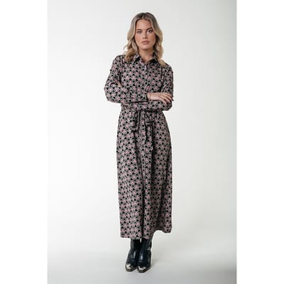 Colourful Rebel Desiree Graphic Flower Long Sleeve Maxi Shirt Dress Ls Candy Maat: S | Blousejurken Outlet | Dames