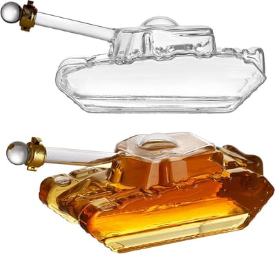 Whisky Set van 1000ml met Tankvormige Decanteerder voor Verjaardagen, Vaderdag en Kerstcadeaus - Perfect voor Whisky Liefhebbers en Feestelijke Gelegenheden