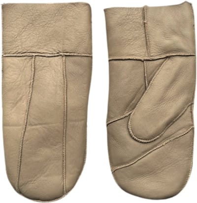 Leren wanten heren - Lammy heren winter - Winddicht en waterafstotend - Wol - One size - Naturel