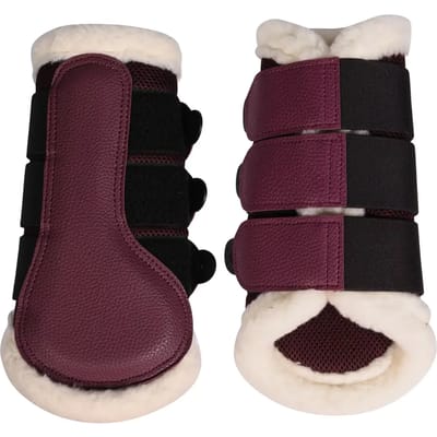 Gesloten peesbeschermers voor paard met bont HKM Comfort Premium Mesh