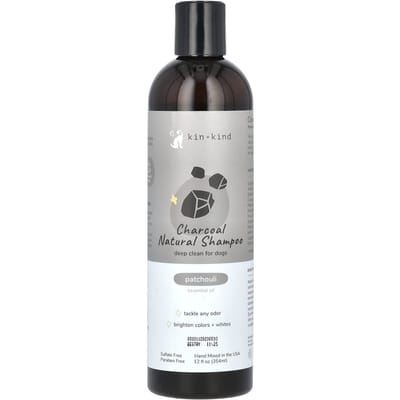 Kin+Kind, Shampoo Naturel au Charbon pour Chiens, Patchouli, 12 fl oz (354 ml) gray