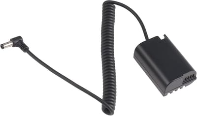 Dummy Batterij Kabel - Voedingsadapter Camera - Langere Opnames - Volledig Gedecodeerd - 100 cm Verlengbaar - Zwart