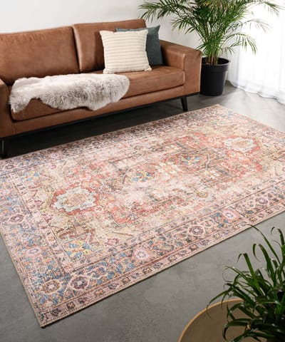 Vintage vloerkleed - Fade Essence beige 140x200