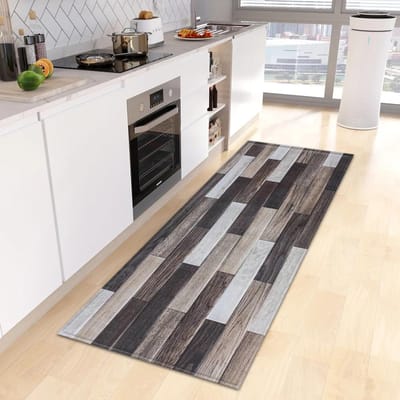 Premium Keukenloper met Houtnerf - Multi-Scene Antislip Vlekbestendig Vloerkleed voor Keuken Entree Hal Woondecoratie 50x150CM