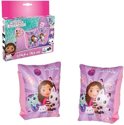 Gabby zwembandjes voor kinderen - opblaasbare armbanden met Gabby’s Dollhouse design - veilig en comfortabel zwemmen - ideaal voor vakantie en zwembad - stevig vinyl materiaal - geschikt voor kinderen vanaf 3 jaar - perfect voor zomer en waterpret