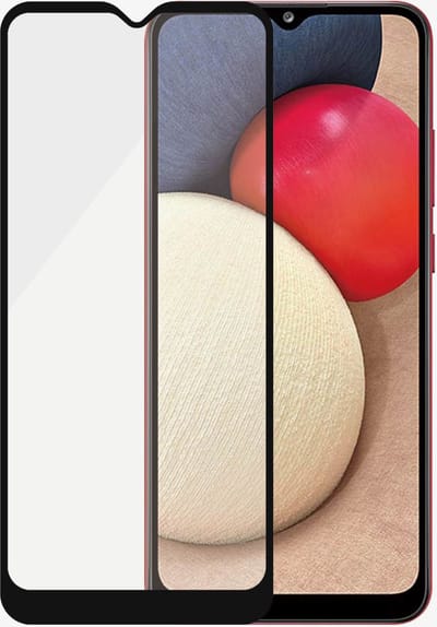 PanzerGlass Case Friendly Gehard Glas Screenprotector Geschikt voor Samsung Galaxy A02s - Zwart