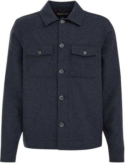 Van Gils Heren Boxy fit overshirt van wolmix