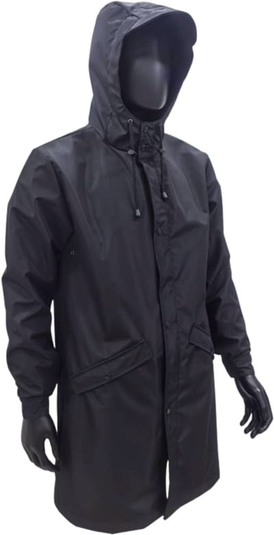 C-Line Regenjas Zwart - Tussenjas- Jas - Waterdichte Jas Dames en Heren - Unisex - 10.000 mm - Gaasvoering - Maat XS