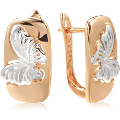Nouvelle Tendance Boucles d'Oreilles Pendantes Papillon Vintage Pour Femmes Or Avec Boucle d'Oreille Colorée Ethnique Bijoux de Mariée Mariage white