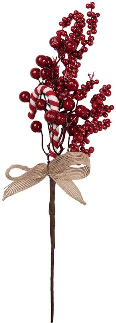 Clayre & Eef Kerstdecoratie 10x4x38 cm Rood Kunststof