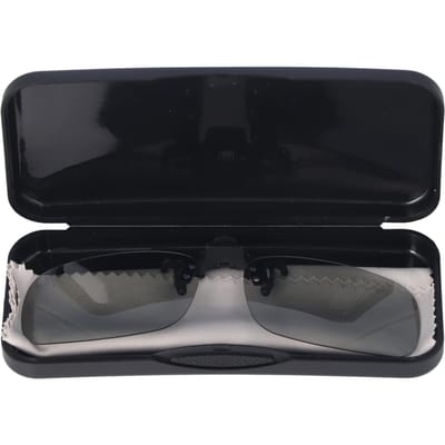 Gepolariseerde Clip-on Bril Dag Nacht Dubbel Gebruik Draagbare Gepolariseerde Clip-on Zonnebril voor Vissen Joggen Zwart Grijs black