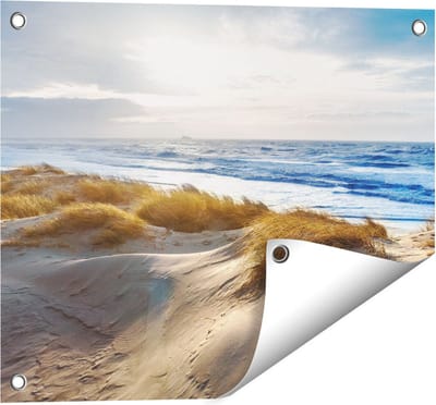 Gards Tuinposter Duinen en Zee - 50x40 cm - Tuindoek - Tuindecoratie - Wanddecoratie buiten - Tuinschilderij
