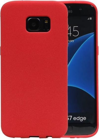 Rood Zand TPU back case cover hoesje voor Samsung Galaxy S7 Edge