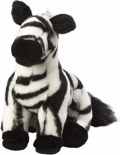 Nature Planet pluche zebra knuffel - 18 cm - Dieren speelgoed knuffels