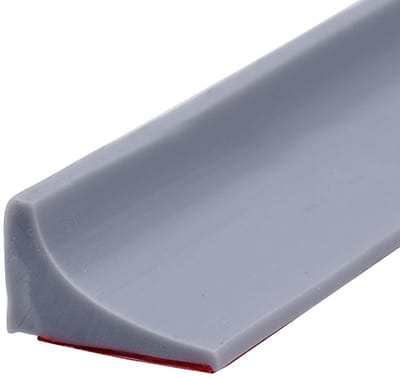 Dailygoods - 2M Siliconen douche voor waterbarrière, douchedeurafdichting, zelfklevende siliconen douche voor barrière, waterstop, drempel, droge en natte scheidingsstrips (grijs)