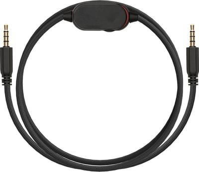 kwmobile koptelefoonkabel geschikt voor Alienware AW920H / AW720H / AW310H / AW510H / AW988 - Reservekabel 100 cm - Met microfoon en volumeregelaar - 3,5 mm aansluiting