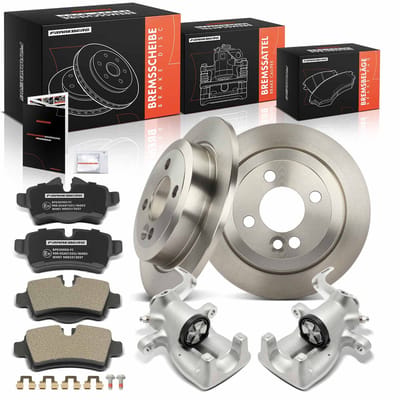 Frankberg 2x Remklauw+2x Remmen+4x Remblokken Achter voor MINI