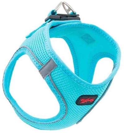Tailpetz - Air-Mesh Harness - Hondenharnas - Hondentuig - Hondentuigje Kleine Hond - Y Tuig Hond - Harnas Hond - Anti Trek Tuig Hond - Reflecterend - Maat 2XS - Ocean